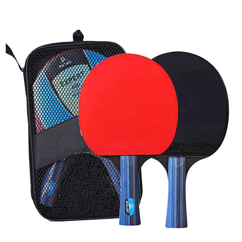 5/6 스타 탁구 라켓 2PCS 전문 탁구 라켓 세트  - Table Tennis Kit Bag 리뷰 및 가격