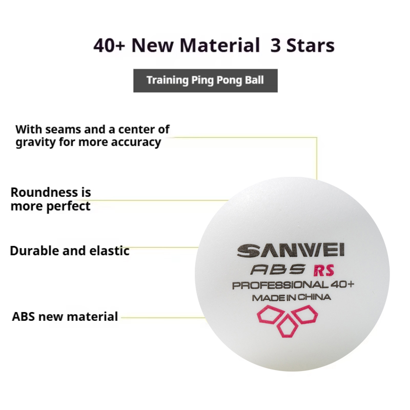 SANWEI RS40+ 3성급 탁구공 심지형 ABS 신 - Table Tennis Video Game 리뷰 및 가격