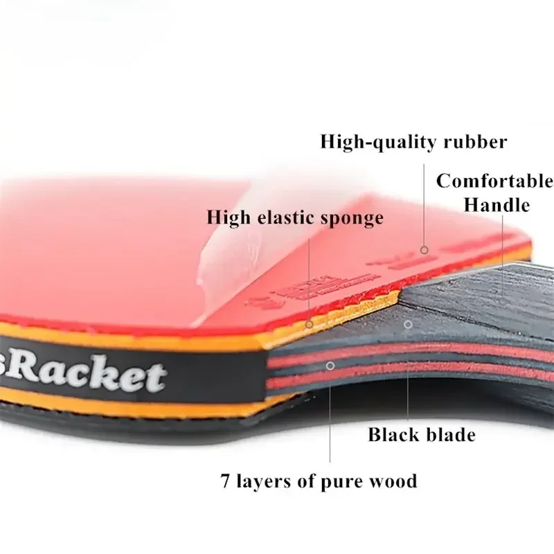 6 스타 탁구 라켓 2 개 전문 탁구 라켓 세트 필플  - Table Tennis Kit Bag 리뷰 및 가격