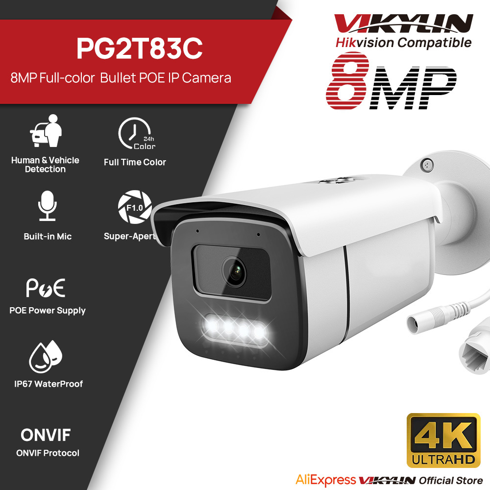 Vikylin 8MP 풀 컬러 나이트 비전 총알 IP  - Table Tennis World 리뷰 및 가격